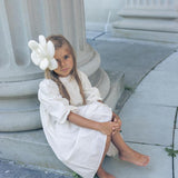 Little Tempest Cream Taffeta Collar Dress