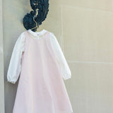 Little Tempest Antique Pink Taffeta Scallop Hem Jumper with Shirt