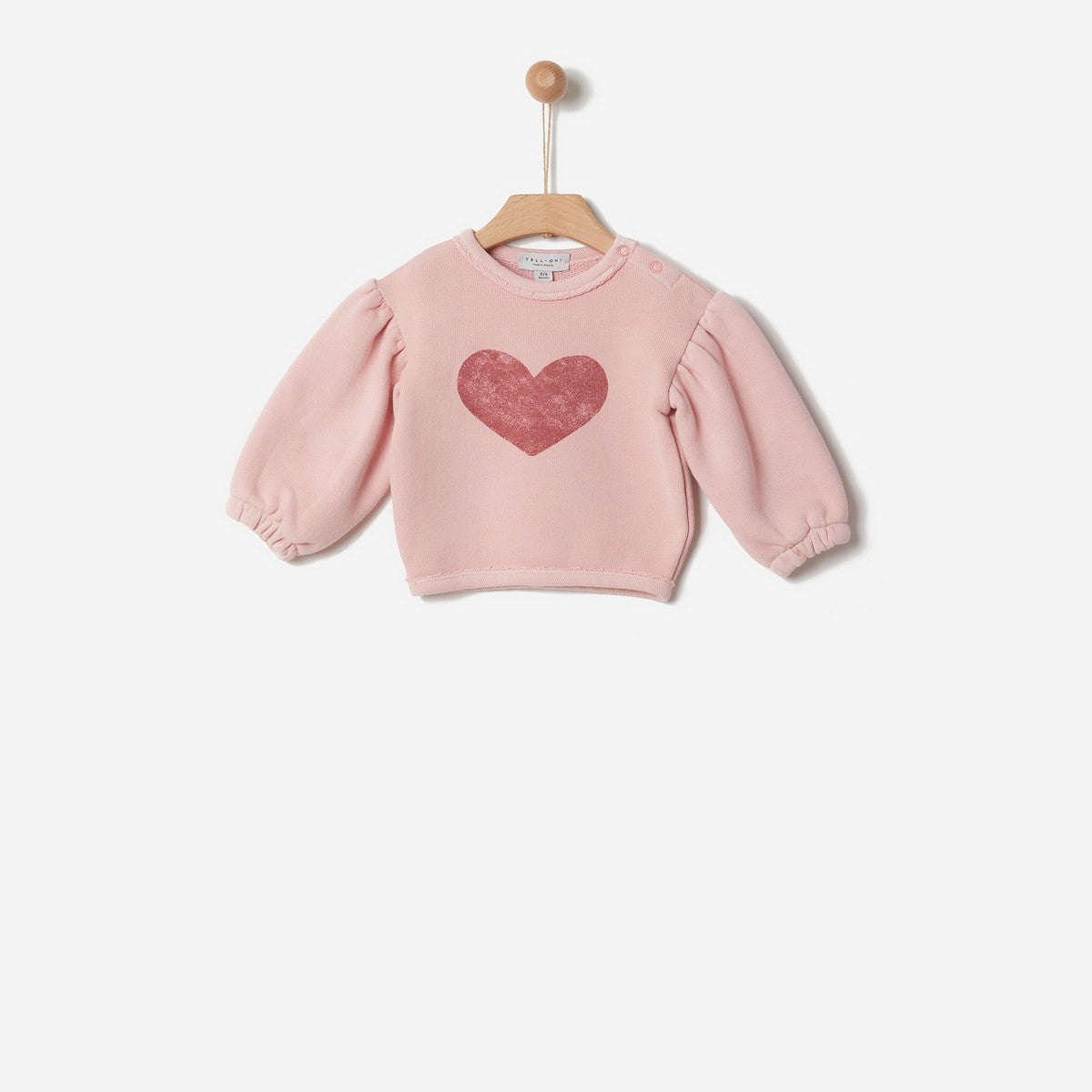 Yell-Oh Pink Heart Detail Sweatshirt