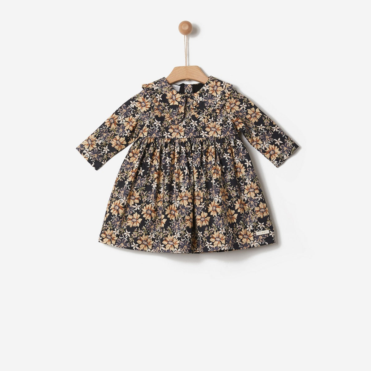 Yell-Oh Black Collar Floral Dress