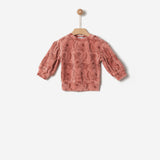 Yell-Oh Rose Velour Baby Sweatshirt