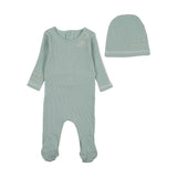 Bee & Dee Aqua Contrast Footie Set