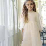 Little Tempest Ivory Lace Bow Embelished Gown