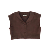 Valentina Rust Single Button Wool Vest
