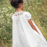Little Tempest Ivory Neck Lace Taffeta Gown