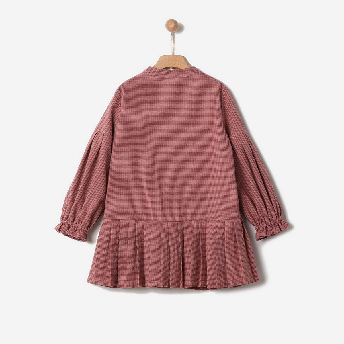 Yell-Oh Rosewood Pleated Shirt Dress