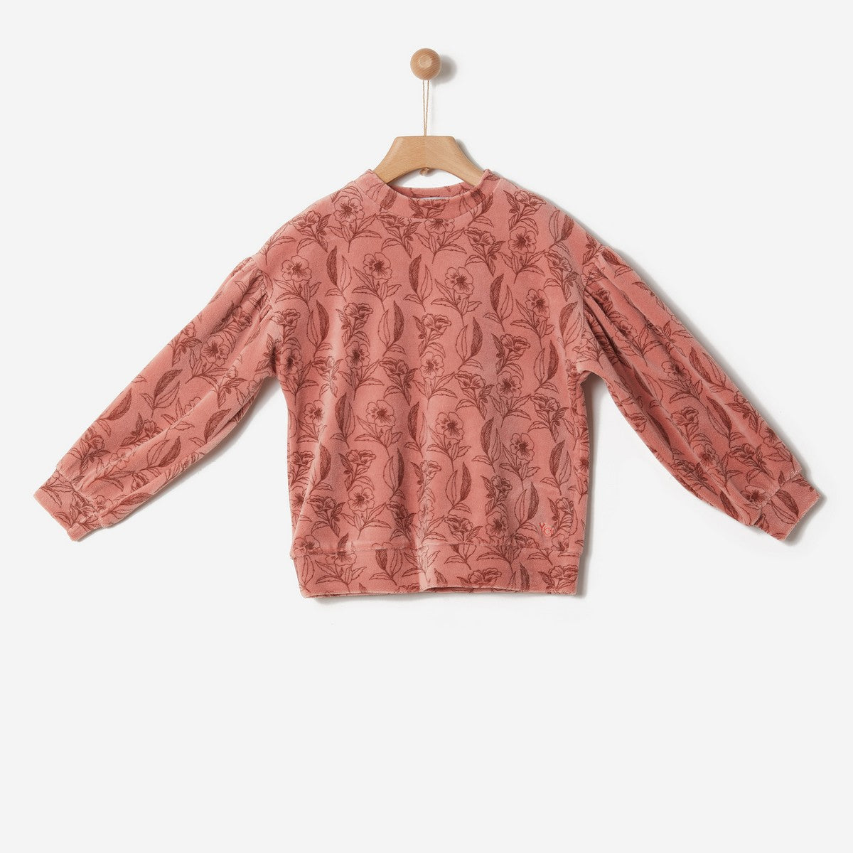 Yell-Oh Rose Velour Sweatshirt