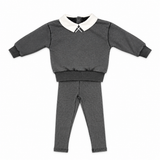 Teela Black Wash Sweatshirt Set