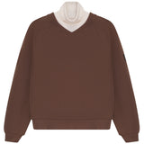G-Degree Brown Back Snaps Detail Sweater