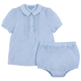 Pompomme Blue Pintuck Set