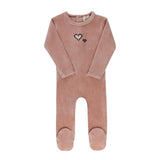 Aurora Pink Cross Stitch Collection Footie