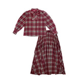 Elle Oh Elle Wine Plaid Katherine Set