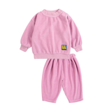 Bobo Choses Pink Booo Bo Choses Tag Velvet Set