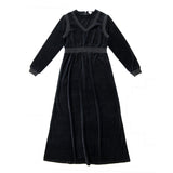 Coco Blanc Black Velour Maxi