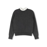 One Child Charcoal Gilt Collared Sweater