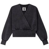 G-Degree Black Wrap Washed Top