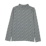 Anlogie Misty Blue Printed Mockneck