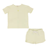 Lil Legs Neon Yellow Striped Set