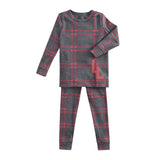 Little Label Red Plaid Logo Pj’s