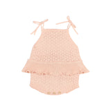 Buho Rose Ruffle Knit Romper
