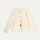 Compania Fantastica Off White Colorful Buttons Cardigan