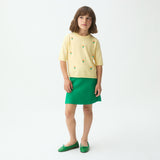 Compania Fantastica Yellow Flower Knit Top
