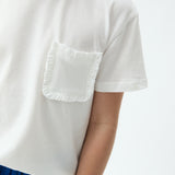 Compania Fantastica White Ruffle Pocket T-Shirt