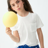 Compania Fantastica White Ruffle Pocket T-Shirt