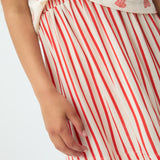 Compania Fantastica Red Stripe Skirt