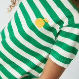 Compania Fantastica White/Green Stripe T-Shirt