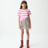 Compania Fantastica Pink Stripe Contrast Neckline T-Shirt