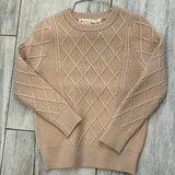 Teela Beige Cable Sweater
