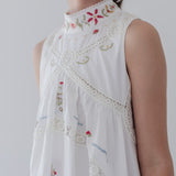 Petite Amalie White Cross Stitch Jumper