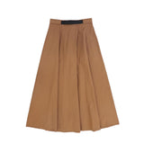Valentina Rust Belt Waisted Midi Skirt