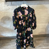 Christina Rohde Black Floral Maxi Dress