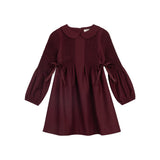 Looms Burgundy Herringbone Collection Dress