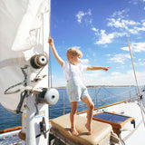 Calla Lili Blue Sage Suspender Linen Shorts