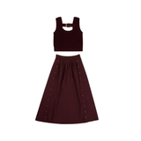 Bonjour Burgundy Buckle Vest Set