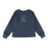 Analogie Off Blue Sherpa Varsity Top