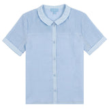 Pompomme Blue Pintuck Shirt