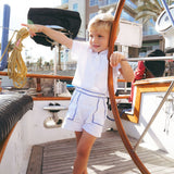 Calla Lili White/Blue Shorts