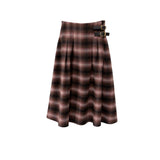 Goldthreads Purple Plaid Pleated Skirt