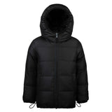 Pramie Black/Black Print Reversible Down Coat