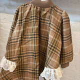 The Middle Daughter Nut Brown Check The Inside Scoop Dress