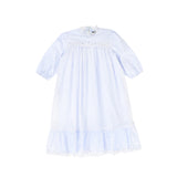 Bamboo Light Blue Eyelet Trim Dress