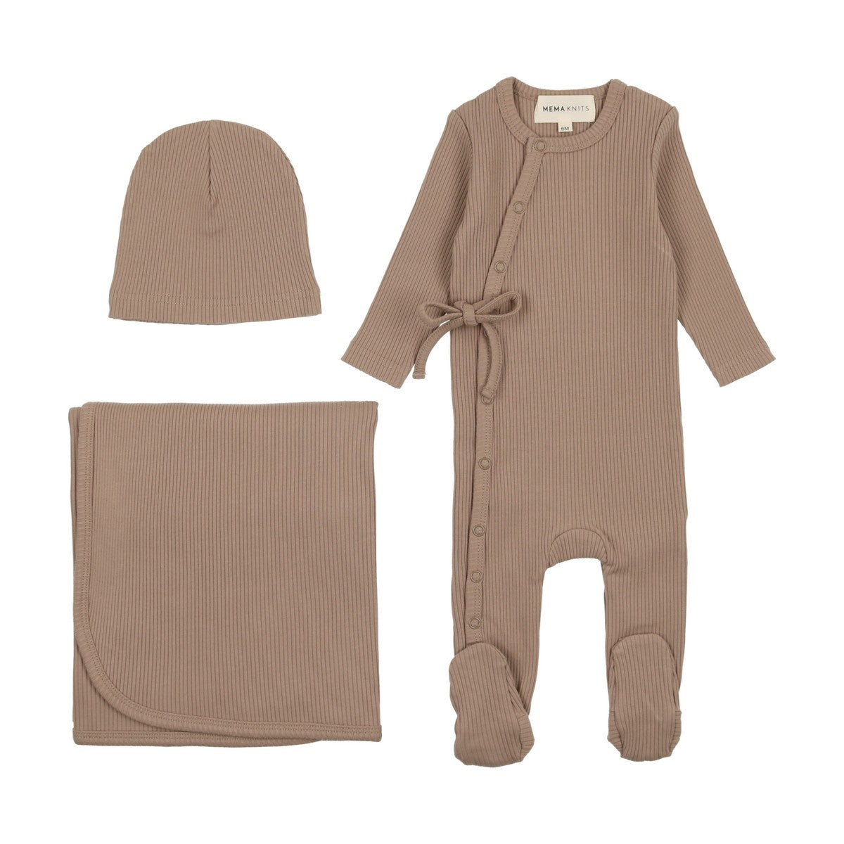 Mema Oatmeal Rib Wrap Take Me Home Set