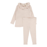 Lilette Petal Ruffle Fine Pointelle Collar Set