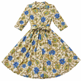 Piccola Ludo Blue Floral Annick Dress