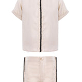 Pernille Beige Knitted Band Rene Set