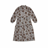 Zaikamoya Brown Flower Alisa Dress
